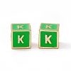 Rack Plating Brass Enamel Beads KK-B060-04G-02K-2