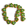 Handmade Heart Lampwork Beads Strands LAMP-P069-04B-01-1