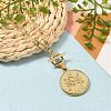Flat Round with 12 Constellation/Zodiac Sign Pendant Necklaces Sets NJEW-JN03126-5