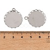 304 Stainless Steel Pendant Cabochon Settings STAS-NH0003-02P-02-3