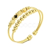 Rack Plating Brass Bangles Double Layer Cuff Bangles for Women BJEW-B106-08G-1