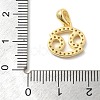 925 Sterling Silver Micro Pave Clear Cubic Zirconia Pendants STER-Z012-06G-10-3
