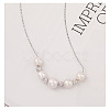 925 Sterling Silver & Baroque Natural Freshwater Keshi Pearl Round Graduated Beaded Necklaces FS-WG72E9B-01-1