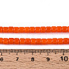 Opaque Solid Color Glass Beads Strands GLAA-N065-4x4mm-C03-4