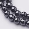 6MM Black AAA Grade Round Non-Magnetic Synthetic Hematite Beads Strands X-G-H1072-1-1