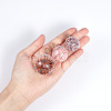 6Pcs 3 Style Chunky Glass Ball Wishing Bottle Ornament AJEW-DR0001-06-3