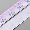 Polyester Printed Grosgrain Ribbon OCOR-WH0078-24A-1