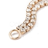 Brass Micro Pave Clear Cubic Zirconia Tassel Pendants X-KK-D063-01G-3