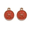 Alloy Enamel Pendants ENAM-S124-01B-12H-1