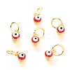 Brass Enamel Pendants KK-Y001-02C-04G-1