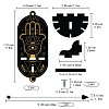 DIY Oval Poplar Wood Wall Display Stand Decorations DJEW-CN0001-19B-2