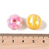10Pcs UV Plating Colours Acrylic Beads OACR-S146-01O-4