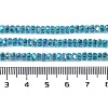 Electroplate Glass Beads Strands GLAA-Q105-03G-4