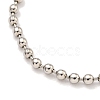 3MM Brass Ball Chain Bracelets for Women BJEW-G703-07P-2