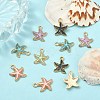 10Pcs 5 Colors Alloy Enamel Pendants ENAM-YW0002-66-5