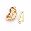 Brass Micro Pave Clear Cubic Zirconia Fishhook Clasps KK-S356-424-NF-3
