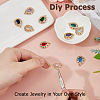10Pcs 10 Colors Brass Micro Pave Cubic Zirconia Pendants KK-HS0015-60-4