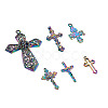 12Pcs 6 Styles Plated Alloy Pendants FIND-TA0001-44-4