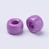 Opaque Acrylic European Large Hole Beads PL338-7-3
