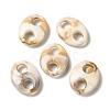 Opaque Acrylic Coffee Bean Connector Charms OACR-G042-04-1