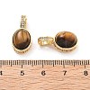 Brass Tiger Eye Pendants KK-B129-10G-3