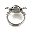 Natural Green Aventurine Adjustable Rings RJEW-K271-01P-12-3