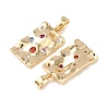 Brass Micro Pave Cubic Zirconia Pendants KK-D223-02G-2