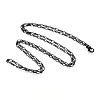 Brass Coated Iron Curb Chain Necklace Making MAK-T006-04A-2
