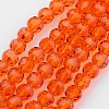 Transparent Glass Bead Strands GLAA-G013-10mm-70-1