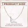 1Pc Glass Rondelle Beaded Necklaces NJEW-LP0007-23J-2
