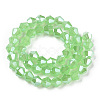 Imitation Jade Electroplate Glass Beads Strands GLAA-F029-J6mm-C01-2