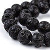 Natural Lava Rock Stone Bead Strands X-G-R193-18-8mm-3