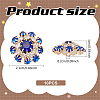 10Pcs 1-Hole Brass Rhinestone Buttons BUTT-NB0001-94D-2