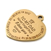 PVD Vacuum Plating 201 Stainless Steel Pendants STAS-L079-26G-04-2