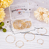 40Pcs 4 Style Brass Hoop Earrings Findings KK-BBC0002-41-7