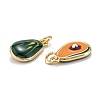 Brass Enamel Charms KK-A155-05G-3