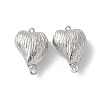 Brass Heart Box Clasps KK-U052-29P-1