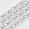 Non-Tarnish 304 Stainless Steel Figaro Chains X-STAS-R100-18-2