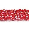 Opaque Solid Color Electroplate Glass Beads Strands X1-GLAA-F029-P4mm-A02-1