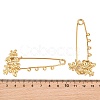 Flower 304 Stainless Steel Safety Pins Brooch Findings SA-CBA098D-14A-G04-3