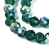 AB Color Plated Transparent Glass Rondelle Beads Strands EGLA-T029-4mm-10F-3