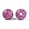 Bohemian Style Printed Schima Wood Beads WOOD-T032-31E-2