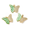 Brass Micro Pave Cubic Zirconia Pendants KK-K385-049G-2