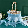10 Yards Mermaid Color Polyester Pleated Lace Trim Ribbon DIY-WH0419-43B-4