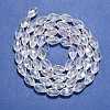 Electroplate Glass Beads Strands EGLA-D015-12x8mm-01-3