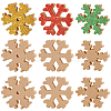 BENECREAT 9Pcs 3 Style Snowflake MDF Wood Blank Display Decorations AJEW-BC0002-07-1