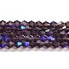 Transparent Electroplate Glass Beads Strands EGLA-A039-T4mm-L04-1
