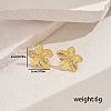 Metallic Texture 201 Stainless Steel Flower Luxury Stud Earrings KG0398-1-1