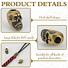 3Pcs Brass Beads KK-FG0001-18-4