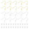 20Pcs 2 Styles 925 Sterling Silver Flat Coil Earwire STER-TA0001-38-1
